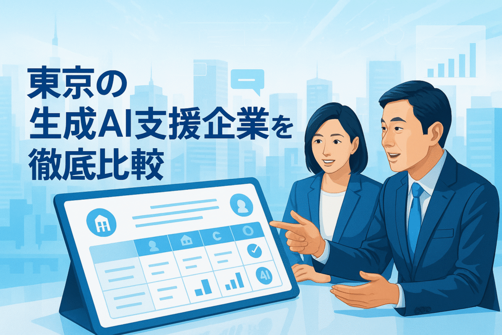 東京の生成AI支援企業を徹底比較