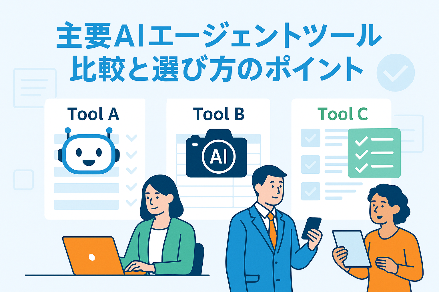 主要AIエージェントツール比較と選び方のポイント
