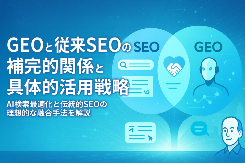 GEOと従来SEOの補完的関係と具体的活用戦略