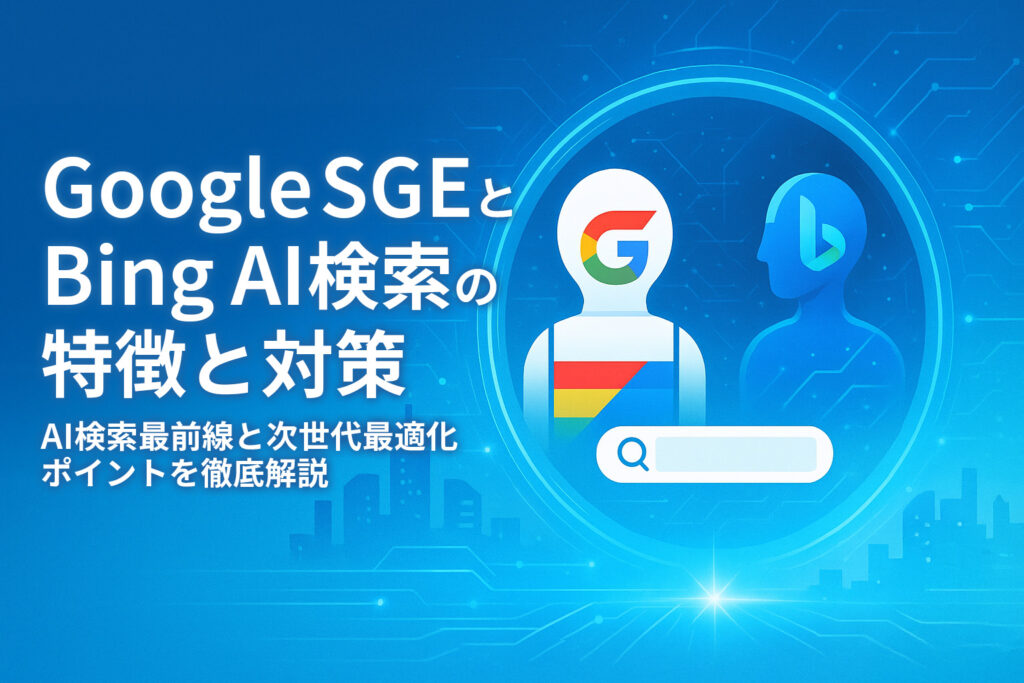 Google SGEとBing AI検索の特徴と対策