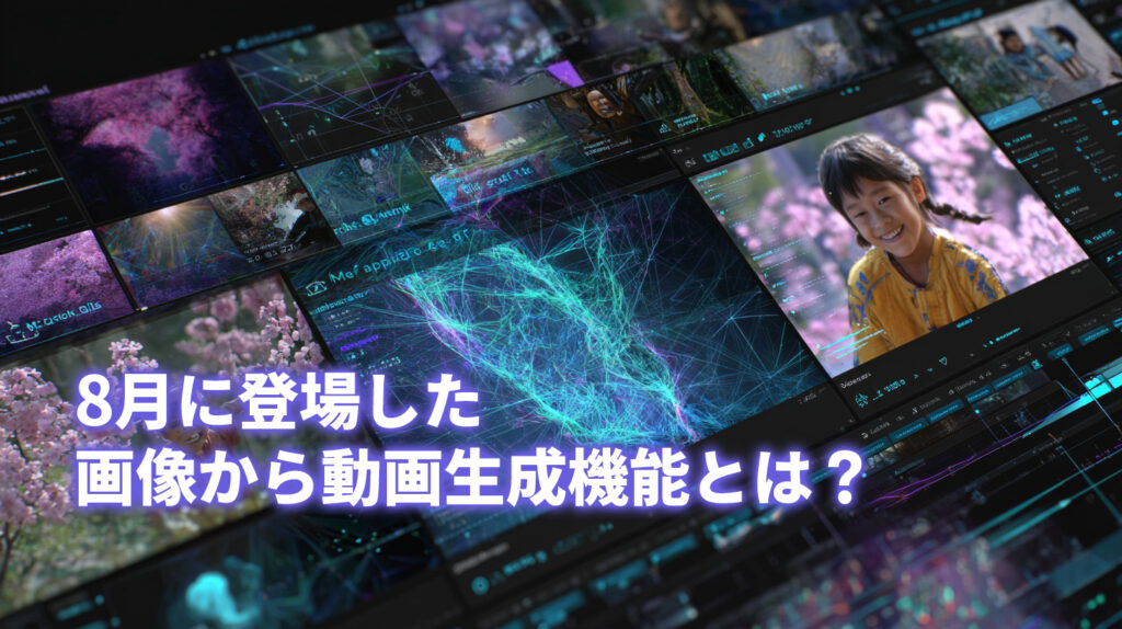 8月に登場した画像から動画生成機能とは？