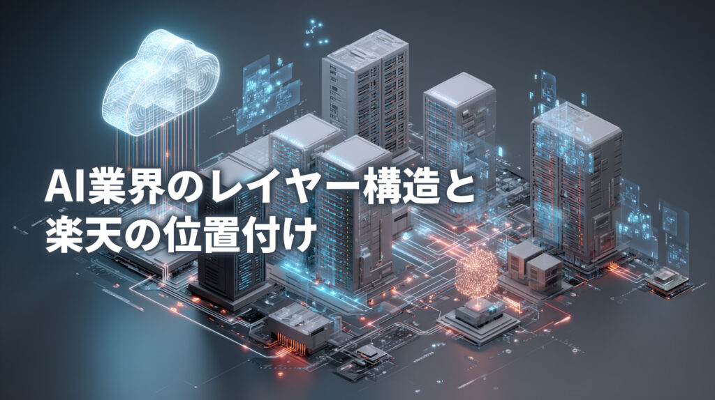 4. AI業界のレイヤー構造と楽天の位置付け
