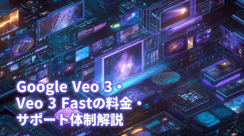 Google Veo 3・Veo 3 Fastの料金・サポート体制解説