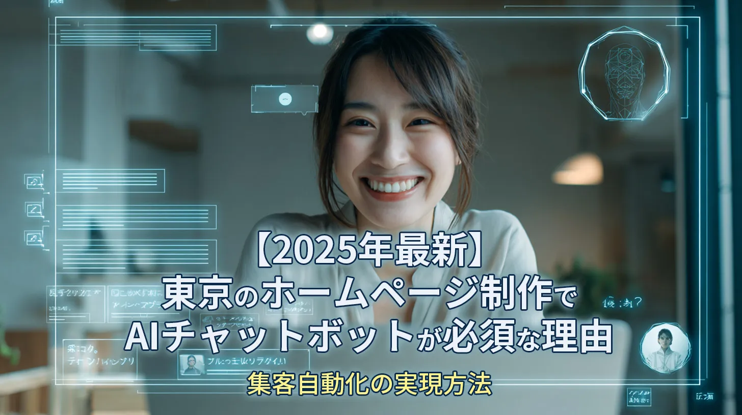 【2025年最新】東京のホームページ制作でAIチャットボットが必須な理由｜集客自動化の実現方法