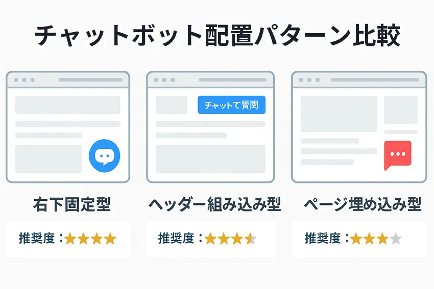 チャットボット配置パターン図