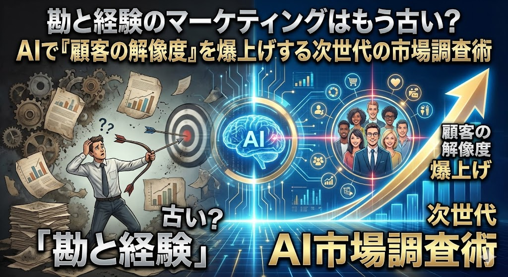 AIを活用した市場調査で顧客インサイトを可視化するイメージ画像