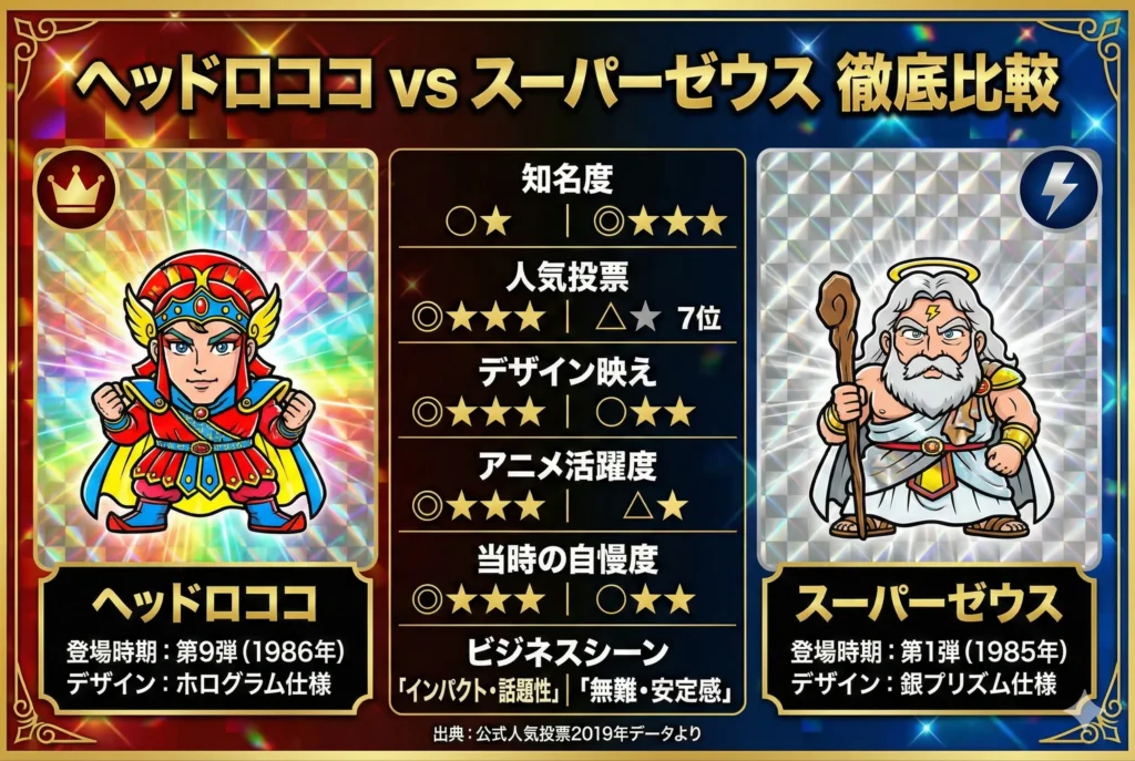 ヘッドロココ vs スーパーゼウス 徹底比較