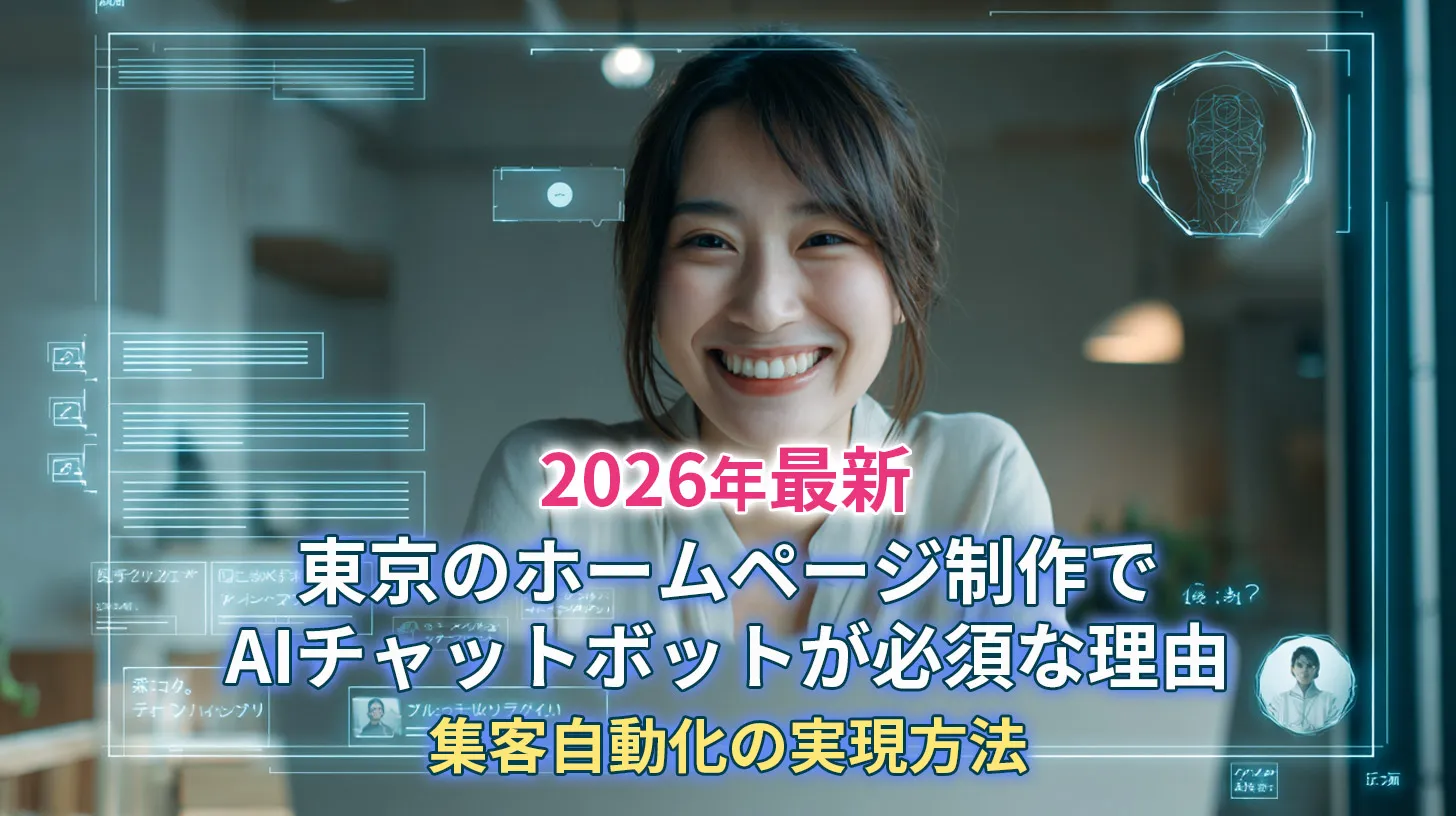 【2026年最新】東京のホームページ制作でAIチャットボットが必須な理由｜集客自動化の実現方法