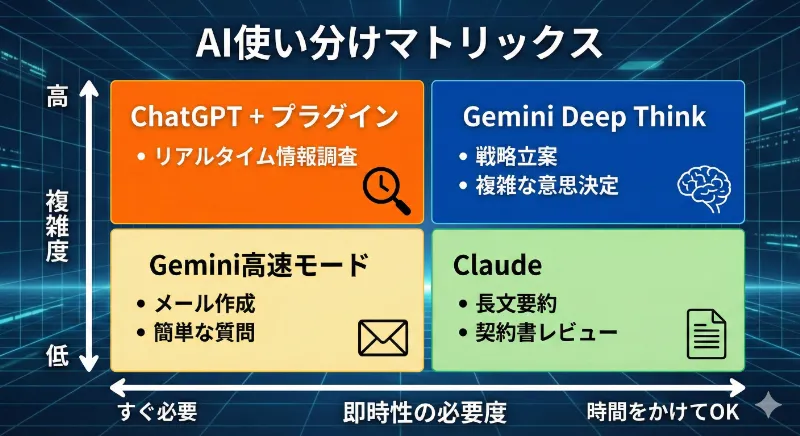 AI使い分けマトリックス