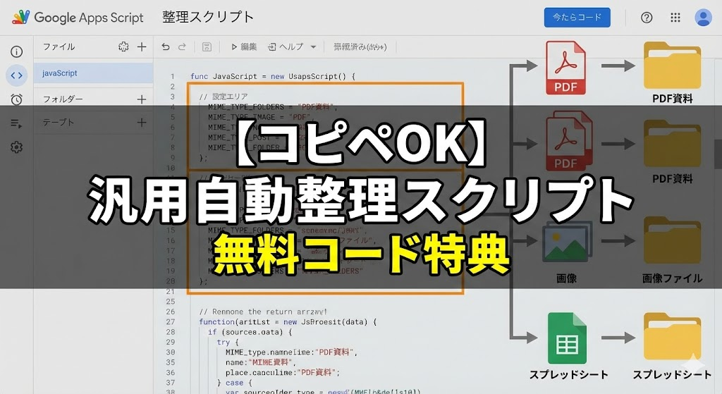 【コピペOK】Googleドライブ自動整理スクリプト(汎用版)
