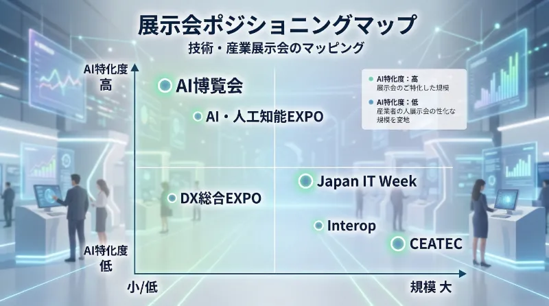 2026年、主要AI関連展示会の特徴と使い分け