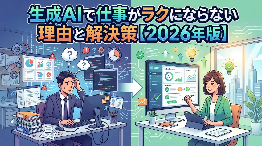 生成AIで仕事がラクにならない理由と解決策【2026年版】