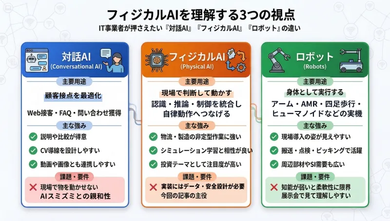 フィジカルAIを理解する3つの視点