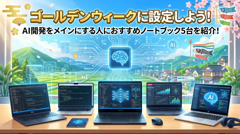 ゴールデンウィークに設定しよう！AI開発をメインにする人におすすめノートブック5台を紹介！