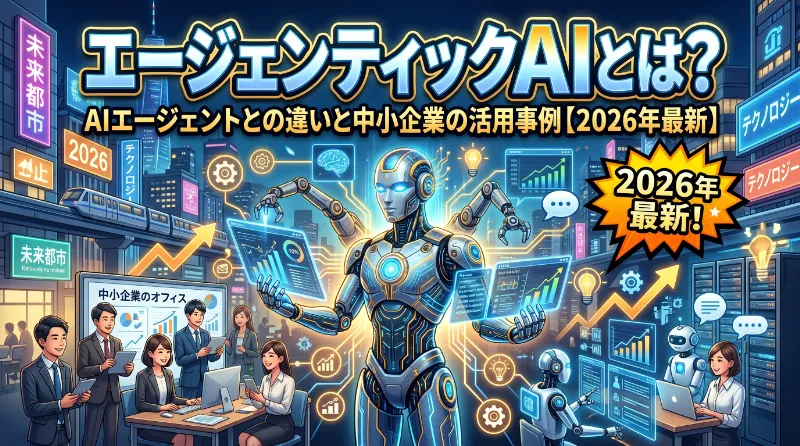 エージェンティックAIとは？AIエージェントとの違いと中小企業の活用事例【2026年最新】