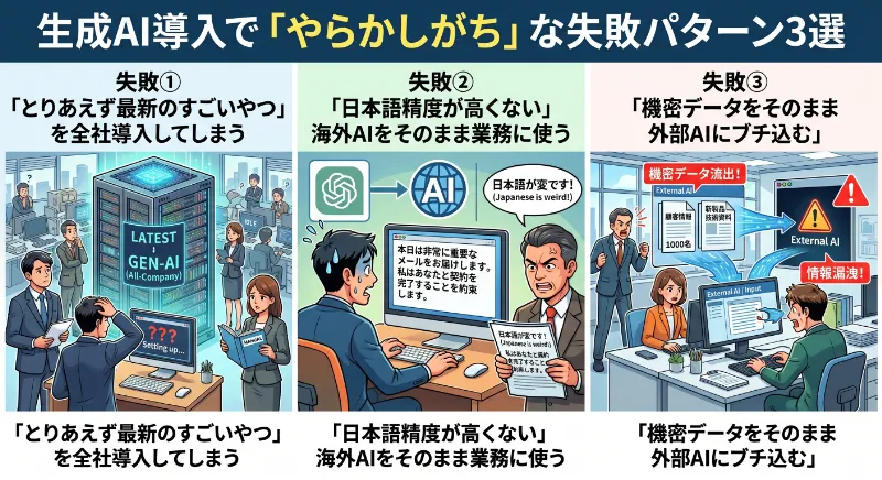 生成AI導入で「やらかしがち」な失敗パターン3選