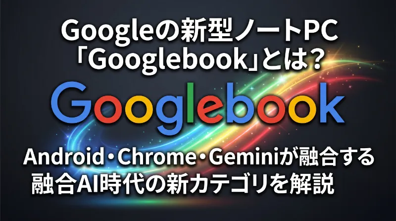 Googleの新型ノートPC「Googlebook」とは？Android・Chrome・Geminiが融合するAI時代の新カテゴリを解説