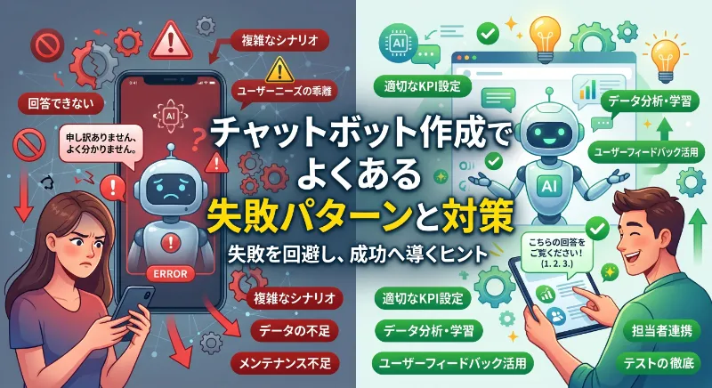 チャットボット作成でよくある失敗パターンと対策