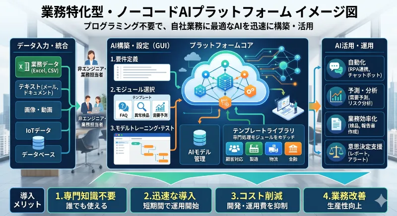 ⑪業務特化型・ノーコードAIプラットフォーム
