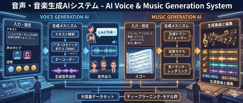 ④音声・音楽生成AI