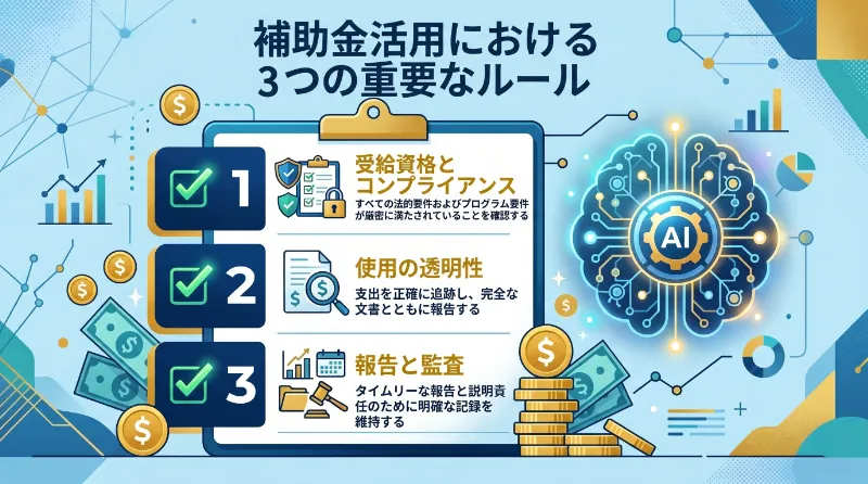 補助金活用にあたって必ず守っていただきたい3つのお願い