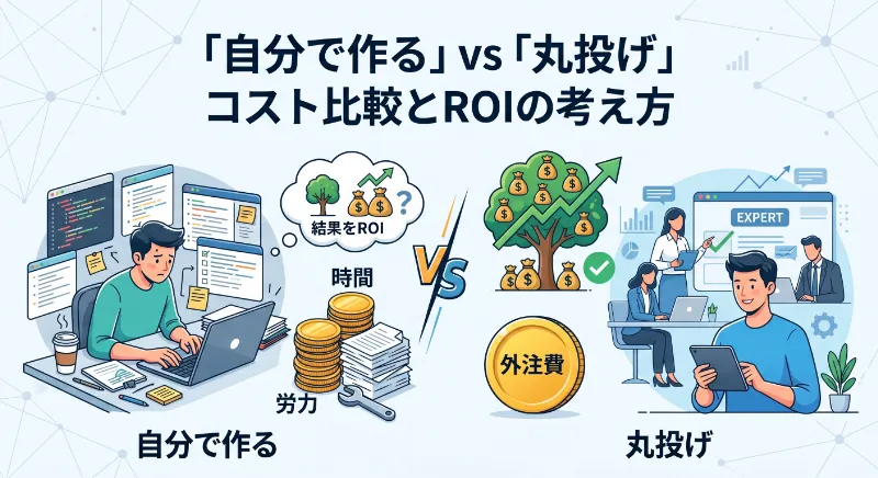 「自分で作る」vs「丸投げ」コスト比較とROIの考え方