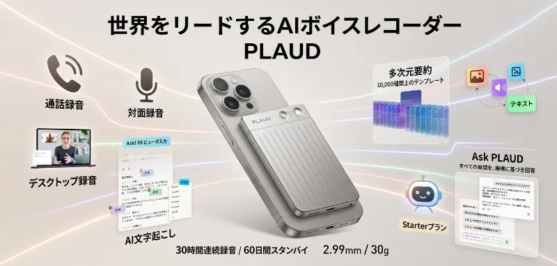 PLAUD NOTEとは？カード1枚サイズのAIレコーダー