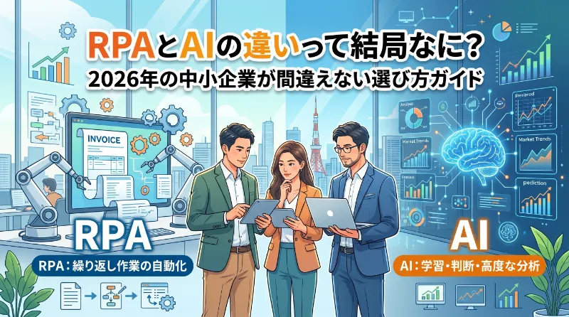 RPAとAIの違いって結局なに？2026年の中小企業が間違えない選び方ガイド