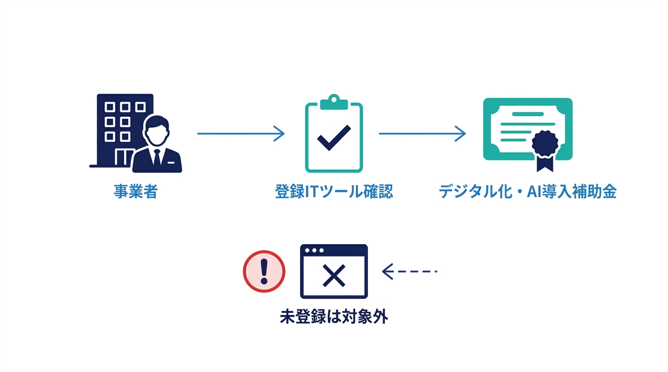 デジタル化・AI導入補助金のITツール登録制の仕組み