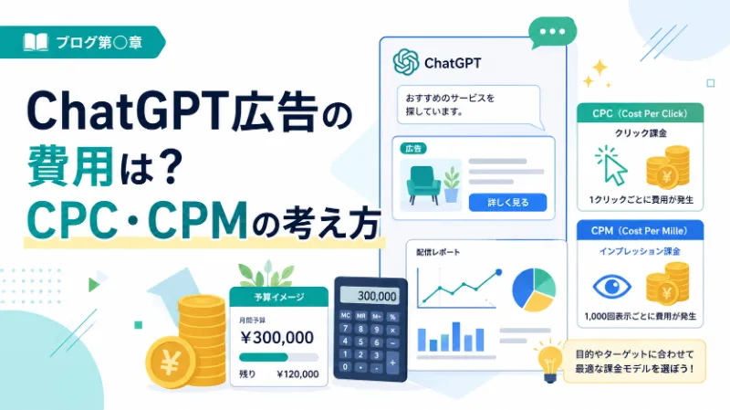ChatGPT広告の費用は?CPC・CPMの考え方