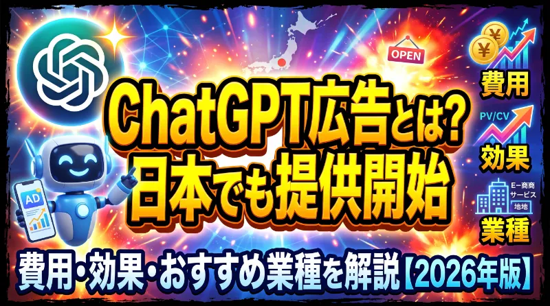 ChatGPT広告とは？日本でも提供開始｜費用・効果・おすすめ業種を解説【2026年版】