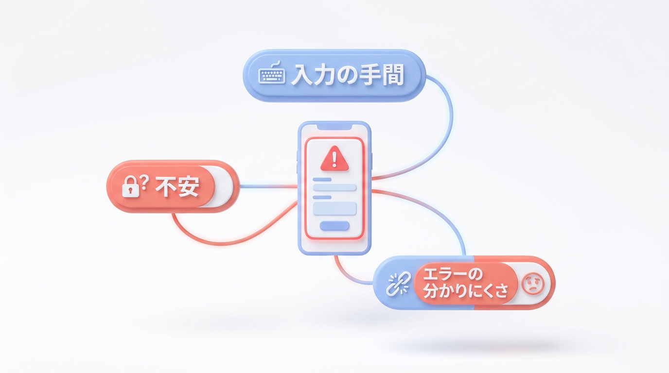 フォーム離脱の3大要因を示す図