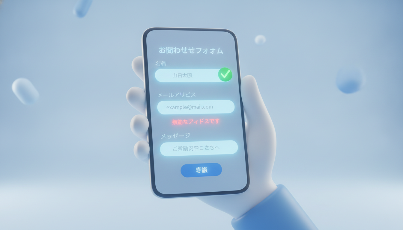 スマホで入力しやすいフォーム改善のイメージ