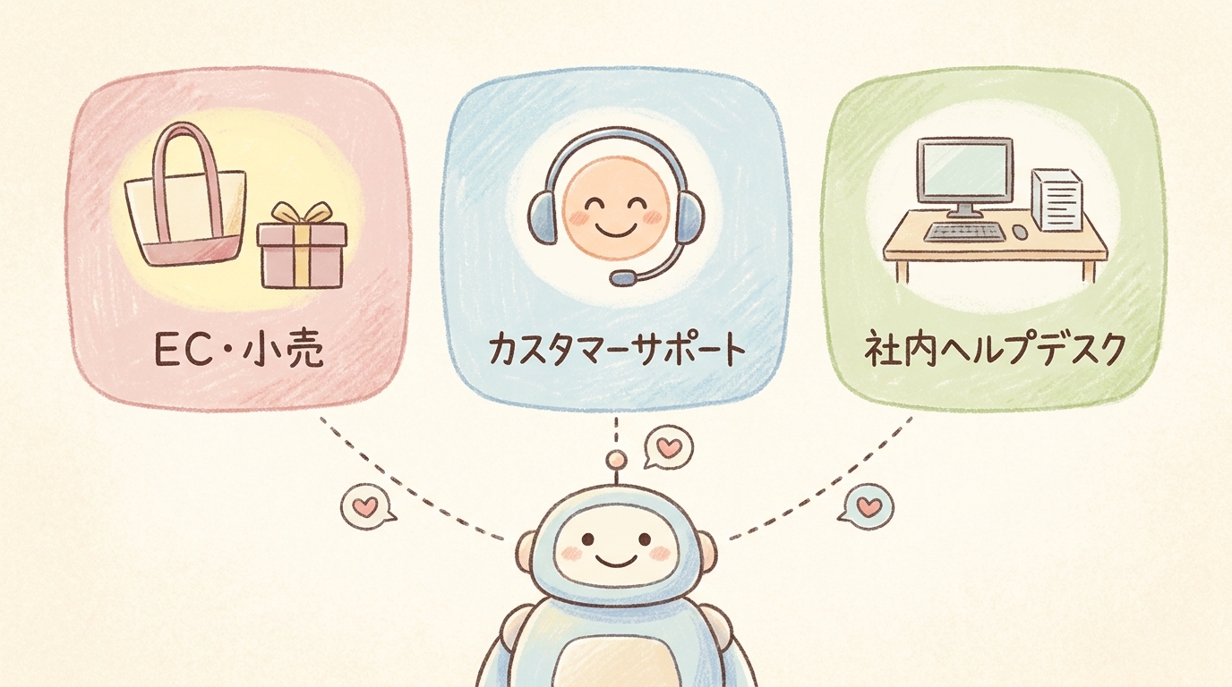 チャットボット活用が伸びている3つの業界・シーン