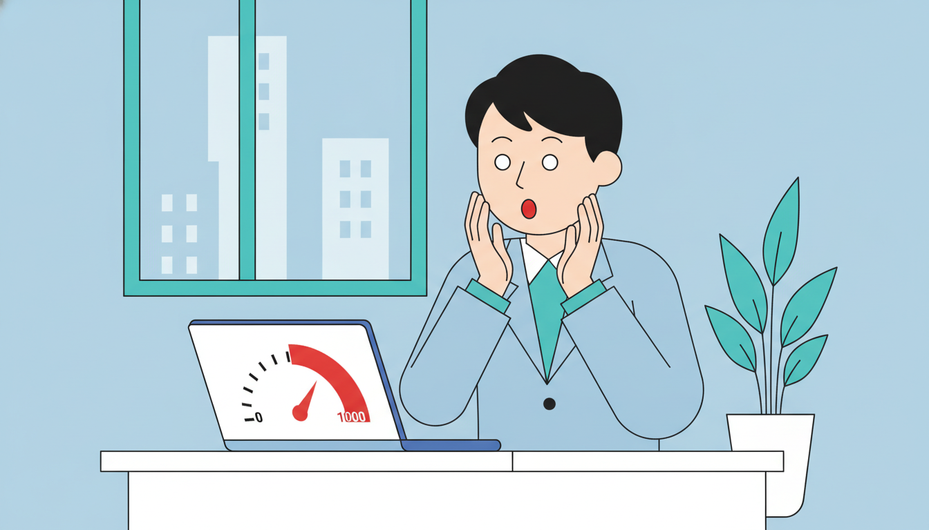 担当者がPageSpeed Insightsの結果に驚く場面