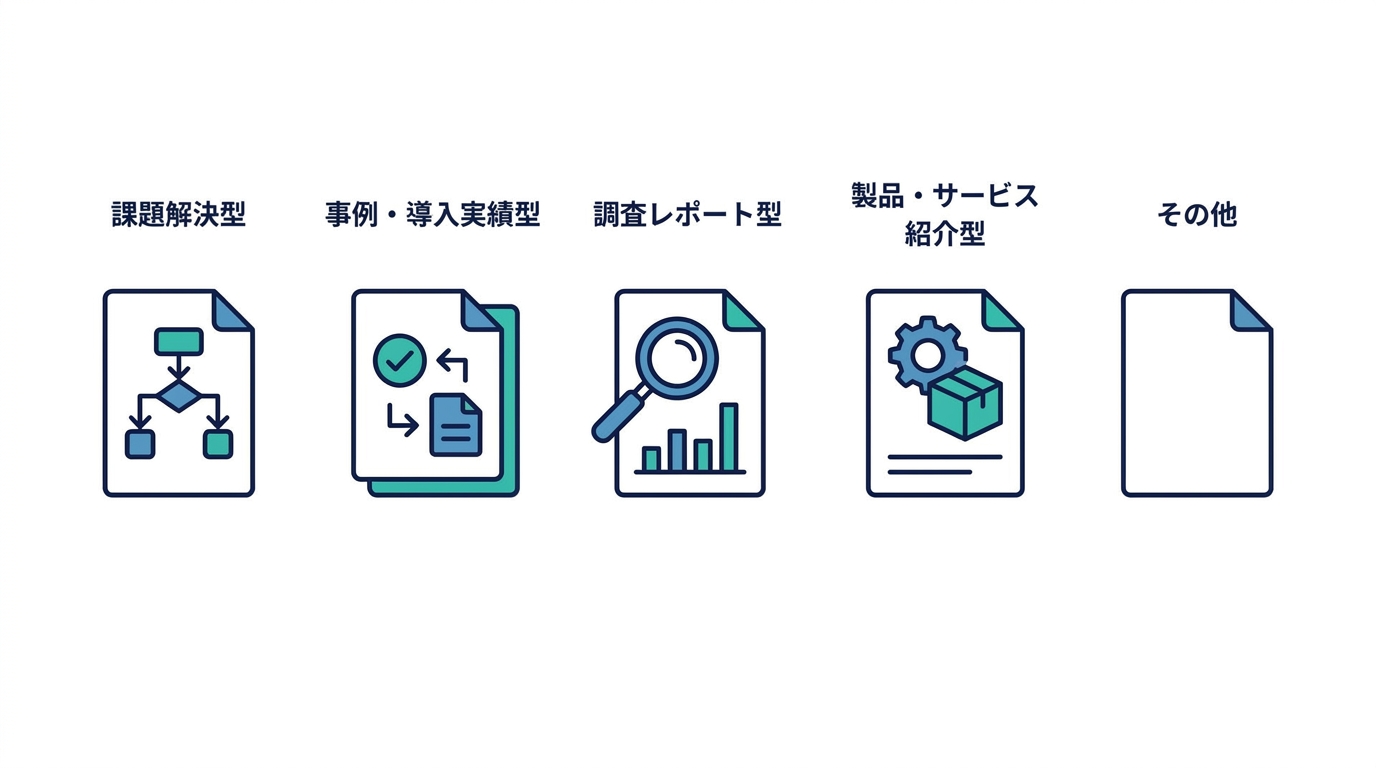 ホワイトペーパー5タイプの分類図