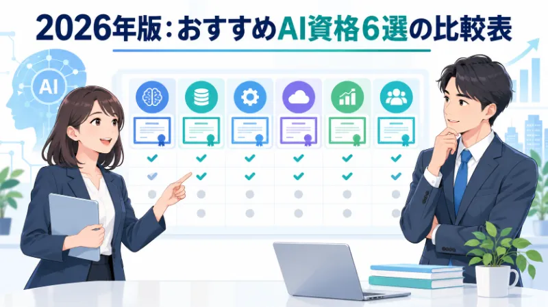 2026年版:おすすめAI資格6選の比較表