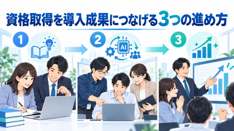 資格取得を導入成果につなげる3つの進め方