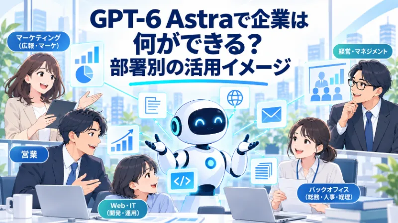 GPT-6 Astraで企業は何ができる?部署別の活用イメージ