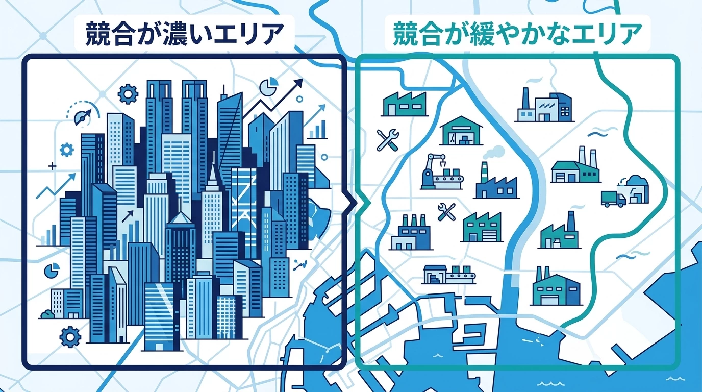 東京の区ごとのSEO競合の濃さと相場感の違い