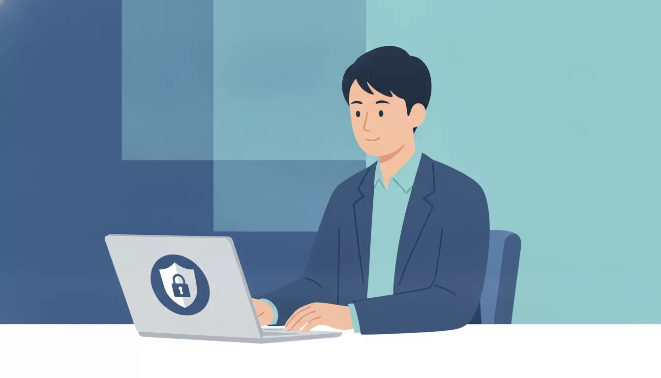 社内のAI利用設定を見直す担当者