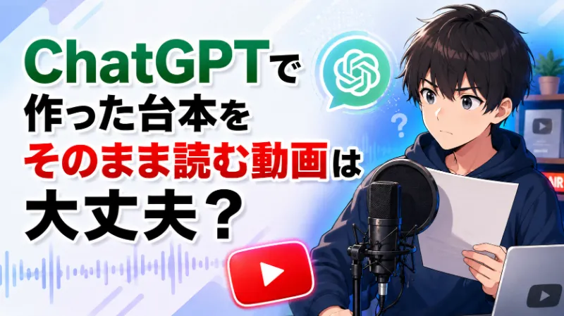 ChatGPTで作った台本をそのまま読む動画は大丈夫？