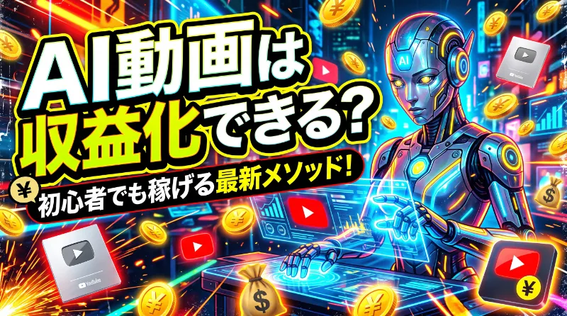 AIで作ったYouTube動画は収益化できる？AI音声・ChatGPT台本・量産型コンテンツを徹底解説