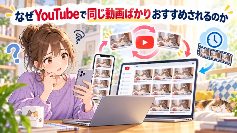 なぜYouTubeで同じ動画ばかりおすすめされるのか