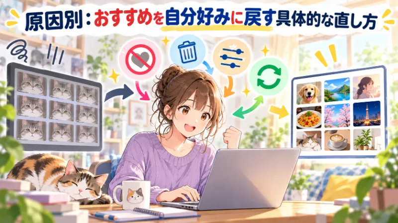 原因別:おすすめを自分好みに戻す具体的な直し方