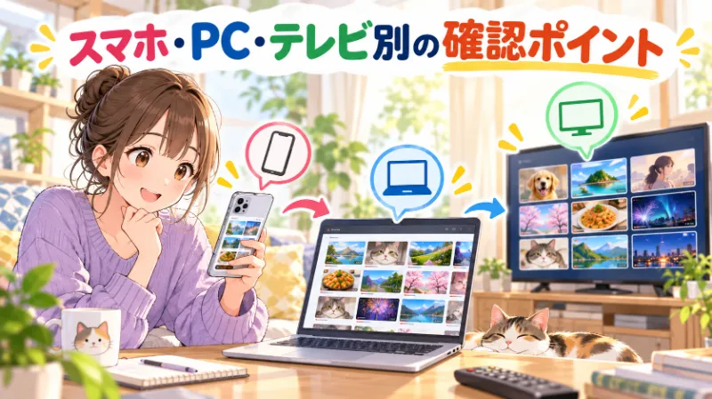 スマホ・PC・テレビ別の確認ポイント