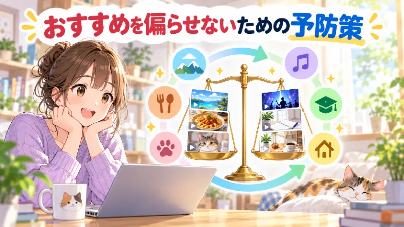 おすすめを偏らせないための予防策
