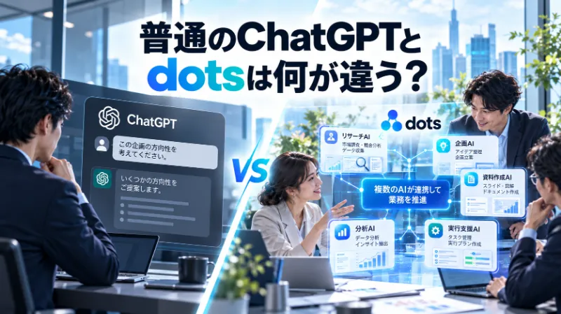 普通のChatGPTとdotsは何が違う?
