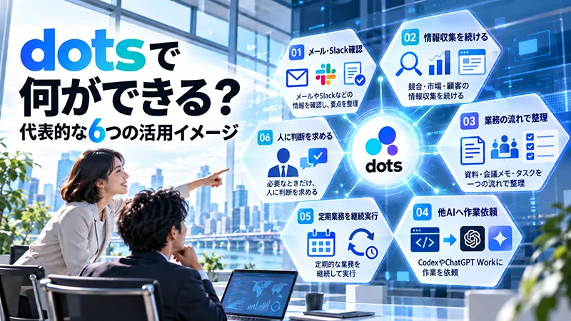 dotsで何ができる?代表的な6つの活用イメージ