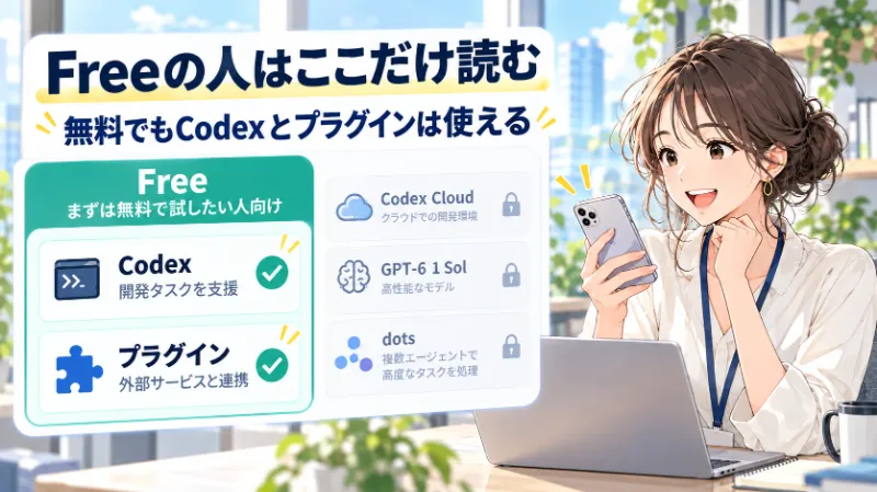 Freeの人はここだけ読む:無料でもCodexとプラグインは使える